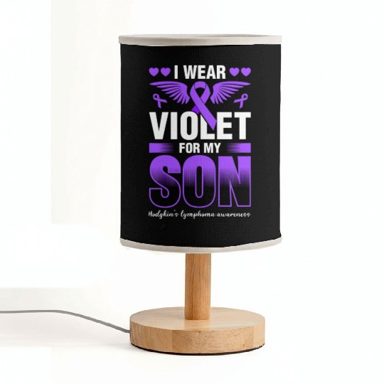 I Wear Violet For My Son Hodgkins Lymphoma Fabric Lamps