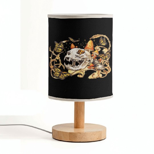 Cat Skull And Butterflies Fabric Lamps