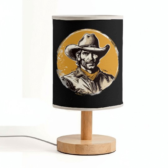 Howdy Partner! Retro Vintage Wild West Cowboy Fabric Lamps