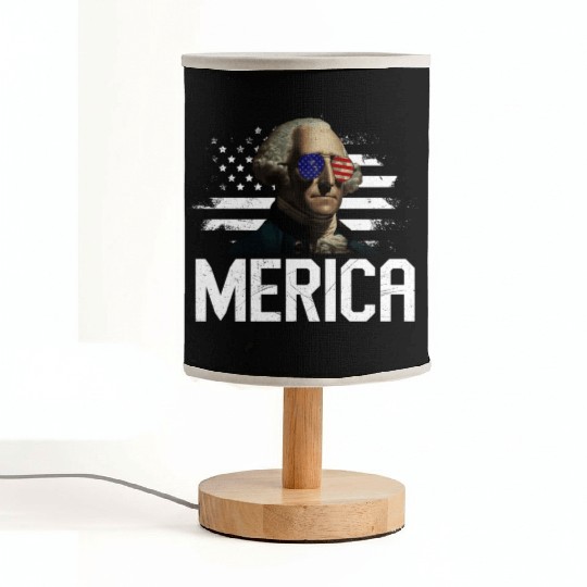 Merica George Washington Independence Day Fabric Lamps