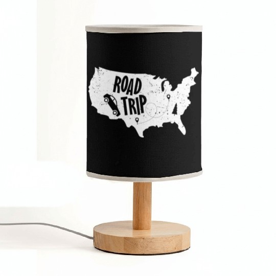 Road Trip US Map | Vacation Travel Fabric Lamps