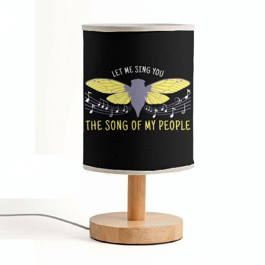 Let Me Sing You The Song Of My People Cicada Artsy Fabric Lamps