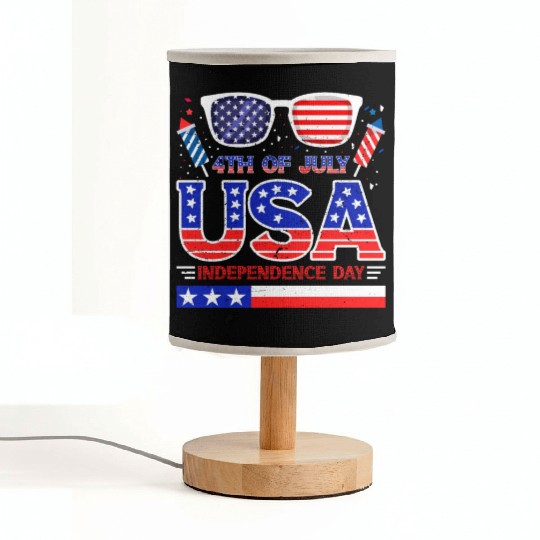 4th July USA Independence Day All American Pride Fabric Lamps