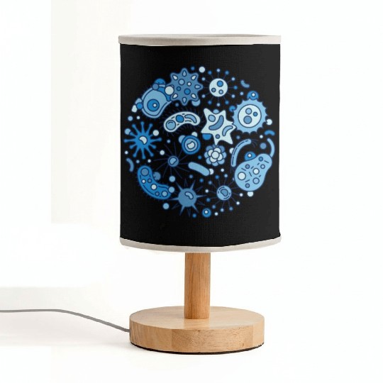 Microbiology Virus And Bacteria Biology And Scienc Fabric Lamps
