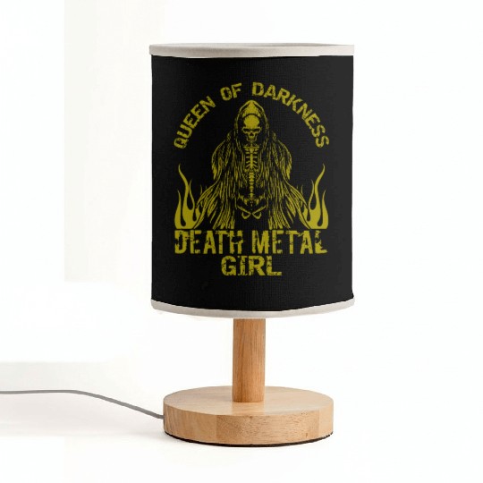 Goth Rock Satan Girl Woman Festivals Death Metal Fabric Lamps