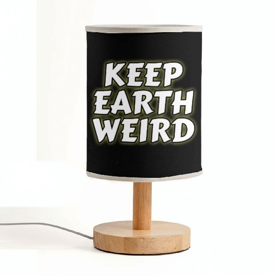 DESIGNKeep Earth Weird solid white humor Copy Fabric Lamps