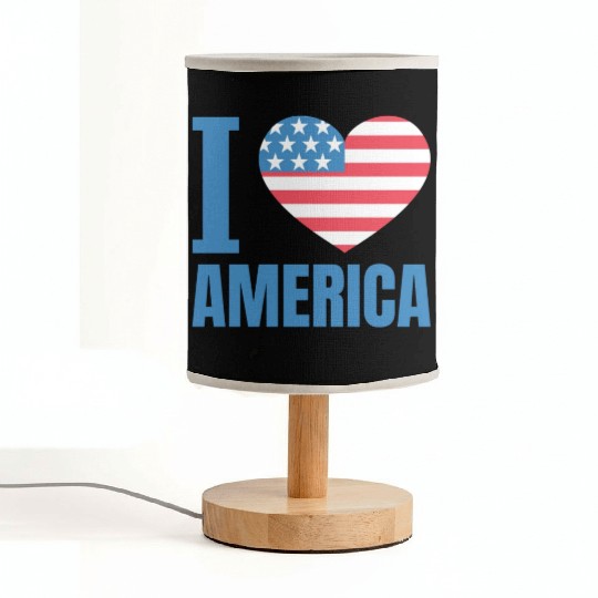I Love America Fabric Lamps