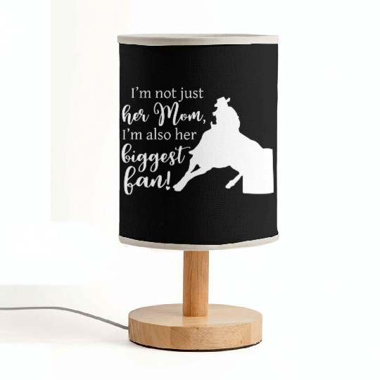 Mom Barrel Racing Horse Riding Racer Back Print Fabric Lamps