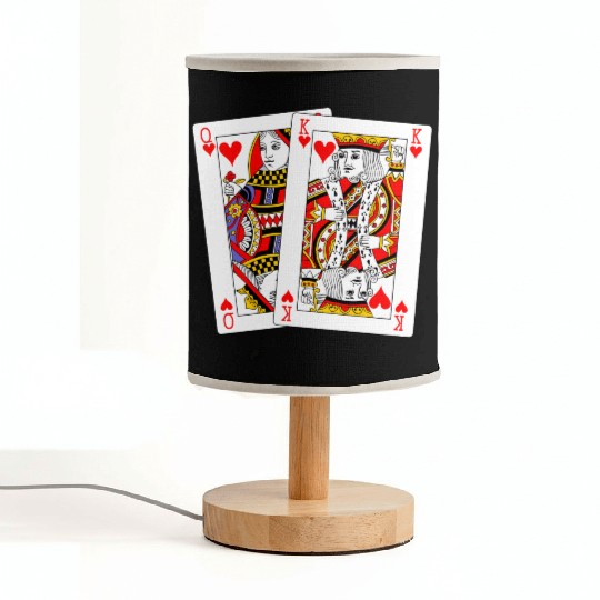 Queen and King of Hearts Fabric Lamps