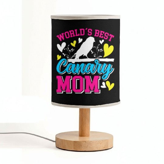 World´s best Canaries Mom Bird lover Women Fabric Lamps