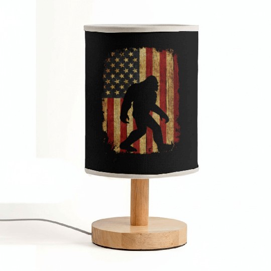 Us Flag Bigfoot Hide And Seek Champion Bigfoot Fabric Lamps