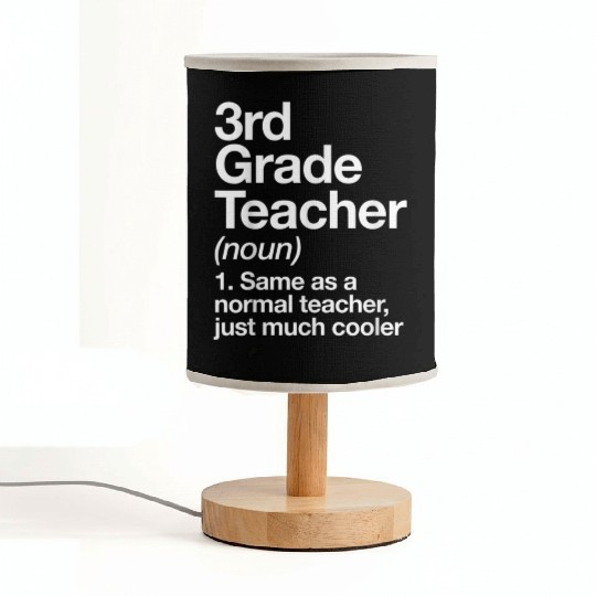 3rd Grade Teacher Definition Funny Back To School Fabric Lamps
