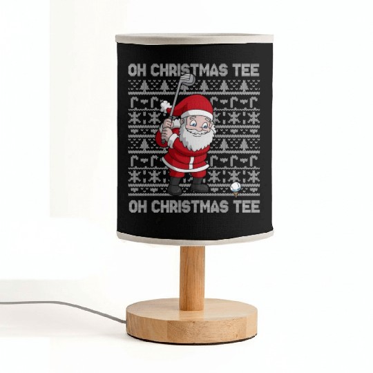 Golf Oh Santa Claus Golfer Golfing Fabric Lamps