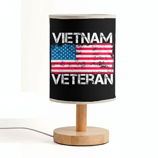 Vietnam Veteran Us Flag Military Vet Fabric Lamps