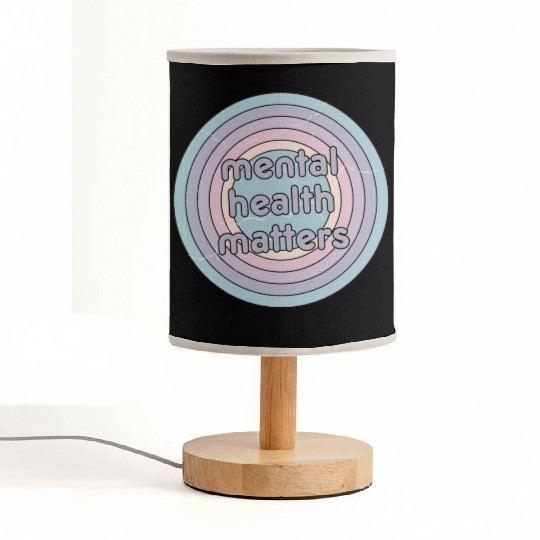 Mental Health Matters | Retro Circle French Grey Fabric Lamps
