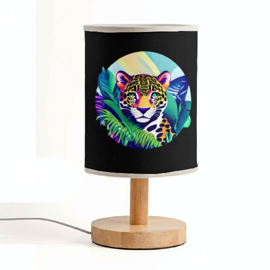 Jaguar in the Tropics Fabric Lamps