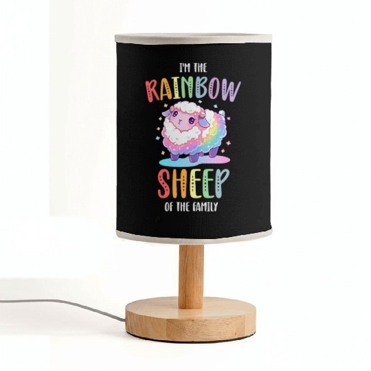 Rainbow Sheep LGBTQ Transgender Pride Community Fabric Lamps