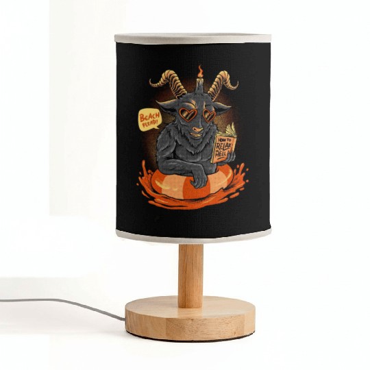 Relax in Hell - Beach Please Devil Fabric Lamps