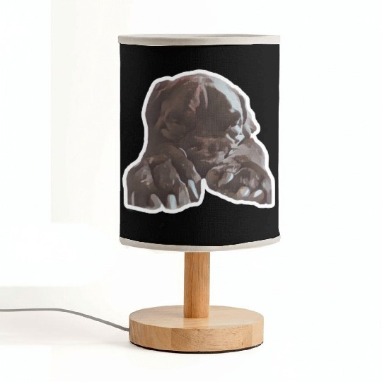 Cane corso in its natural sleeping environment Fabric Lamps
