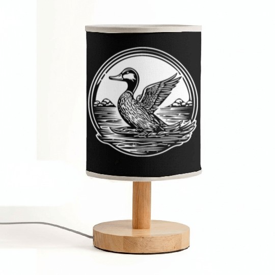 Duck Bird Nature Pond Fabric Lamps