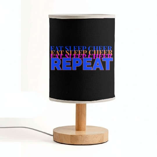 eat sleep cheer repeat quote red nostalgia Fabric Lamps