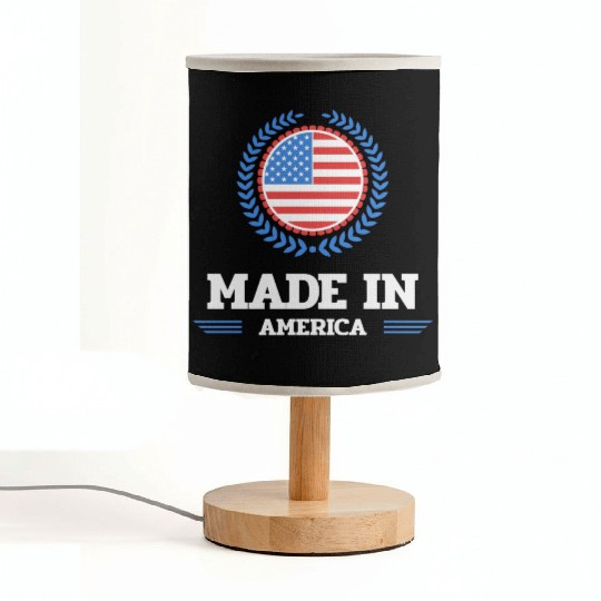 made in america red girl love Fabric Lamps