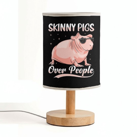 Hairless Guinea Pig Skinny Pig Owner Cavy Rodent Fabric Lamps
