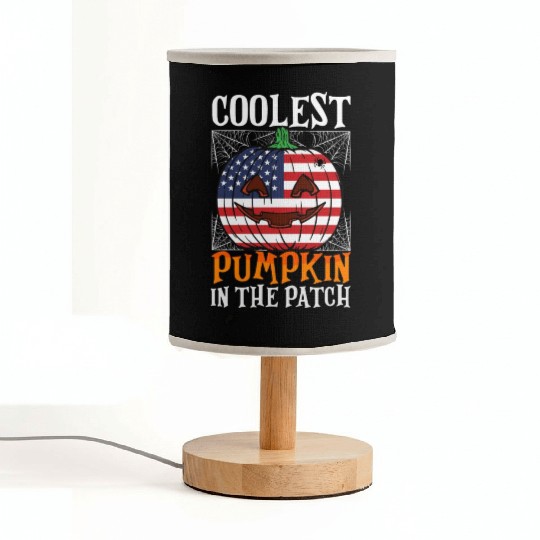Coolest Pumpkin In The Patch Us Flag Jack O Fabric Lamps