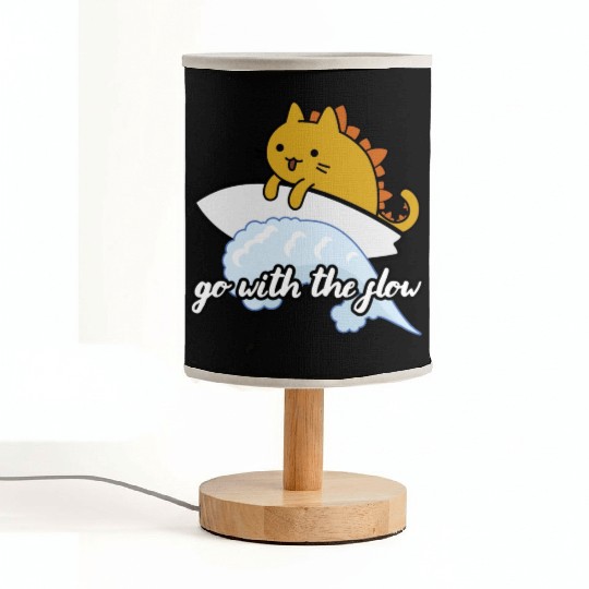 Catzilla Surfer Surf Lover Go With The Flow Fabric Lamps