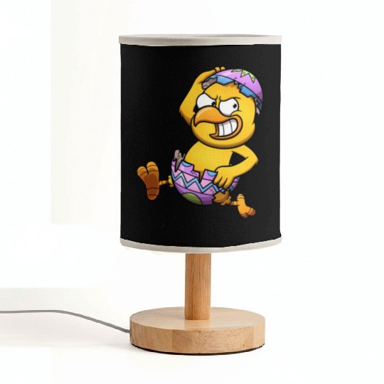 Running Little Chick In An Easter Egg Fabric Lamps