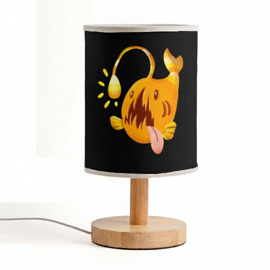 The Orange Candy Corn Angler Fish Fabric Lamps