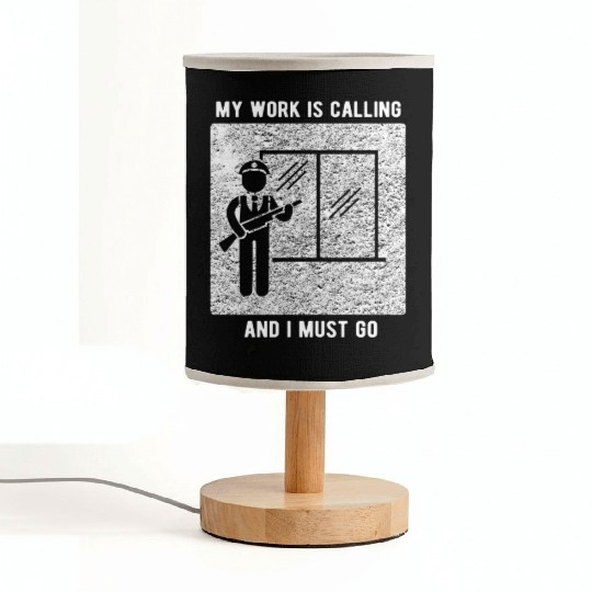 Security Guard My Work Is Calling Fabric Lamps