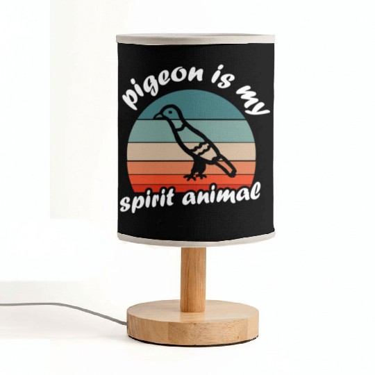 My Spirit Animal Dove Saying Lover Bird Fabric Lamps