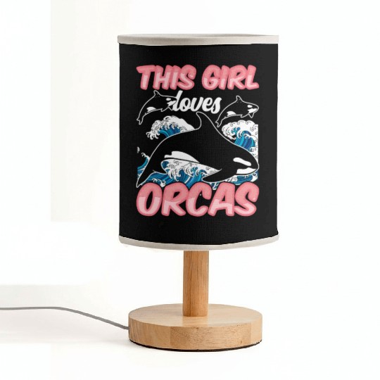 This Girl Loves Orcas Sea Orca Whale Protect Fabric Lamps