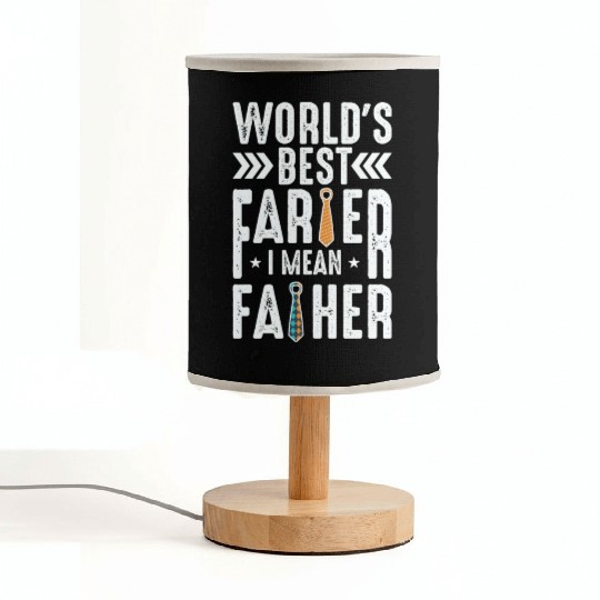 World s Best Farter I Mean Father Funny Dad Joke Fabric Lamps