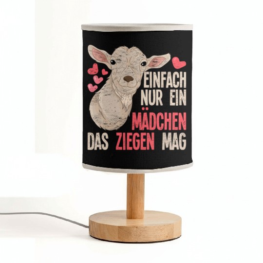 Just a girl who likes goats animal goat Fabric Lamps
