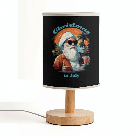 Beachside Santa | "Christmas in July" Festive Fabric Lamps