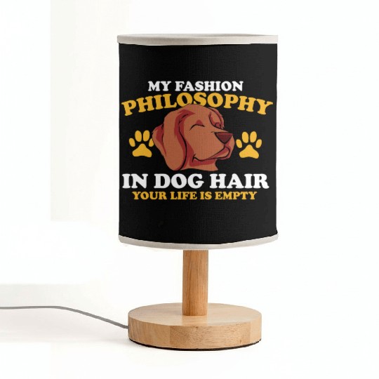 Philosophy Dog Hair Teacher Poetry Science Book Fabric Lamps