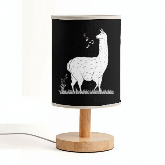 Song of The Llama Design Print Fabric Lamps