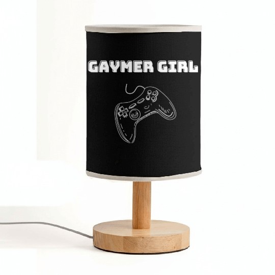 Gaymer Girl Video Gaming Gamer Design green Fabric Lamps