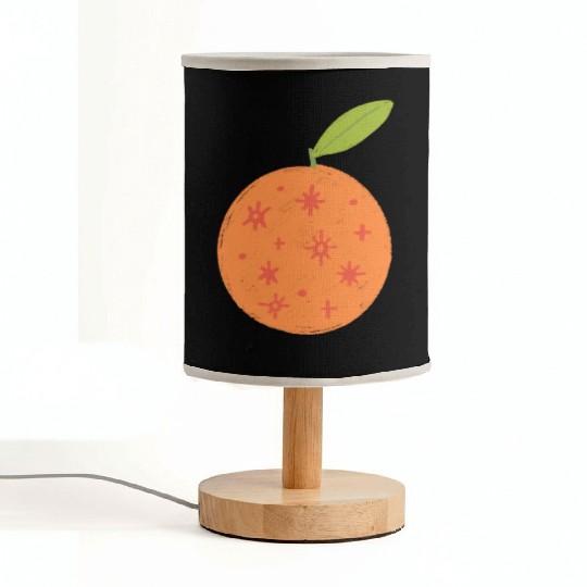 orange! with stars! Fabric Lamps