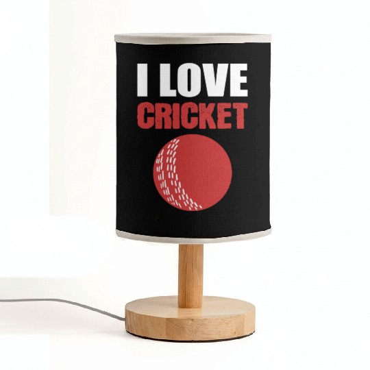 I Love Cricket Sport Coach Gift Fabric Lamps