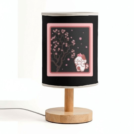 Cherry Blossom Fabric Lamps, Kawaii Cat Cherry Blossom
