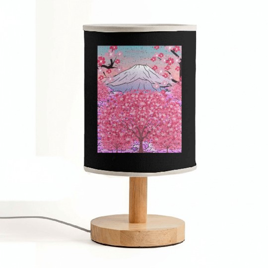 Japan nature mountain sakura gift cherry blossoms Fabric Lamps