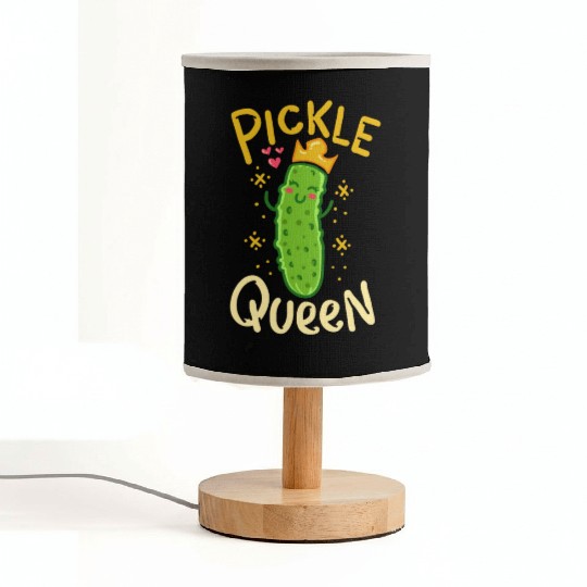 Pickle Queen Vegan Funny Cucumber Vegetable Fabric Lamps