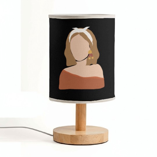 Boho Woman Light Brown Hair Fabric Lamps