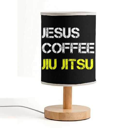 Jesus Coffee Jiu Jitsu Bjj Wrestling Mma Judo Mial Fabric Lamps