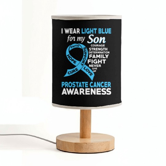 I Wear Light Blue For My Son Prostate Cancer Fabric Lamps