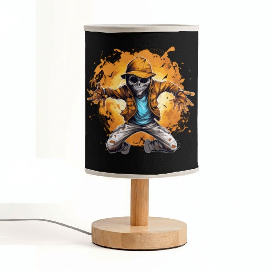 Halloween Skeleton Dabbing Hip Hop Fabric Lamps