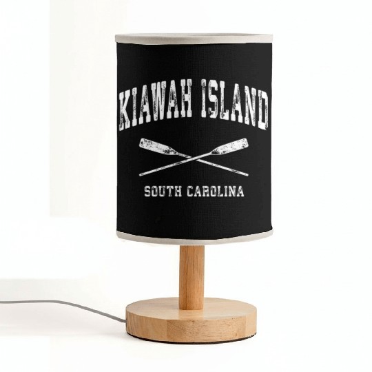 Kiawah Island South Carolina Nautical Crossed Oars Fabric Lamps
